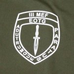 画像3: 米軍実物 AMPHIBIOUS RAIDS BRANCH Tシャツ　DRY OD (3)