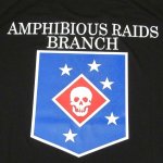 画像1: 米軍実物 AMPHIBIOUS RAIDS BRANCH Tシャツ　DRY BLACK (1)