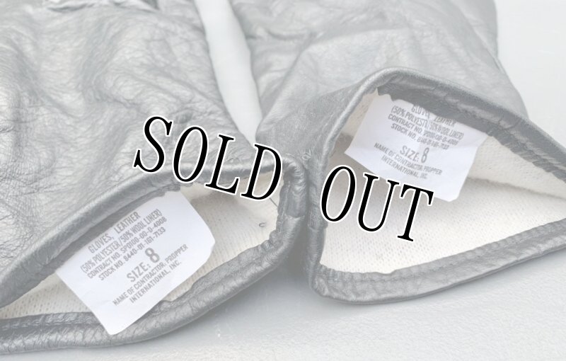 画像3: 米軍実物  GLOVES UNISEX,BLACK LEATHER DRESS レザー グローブ 8 (3)