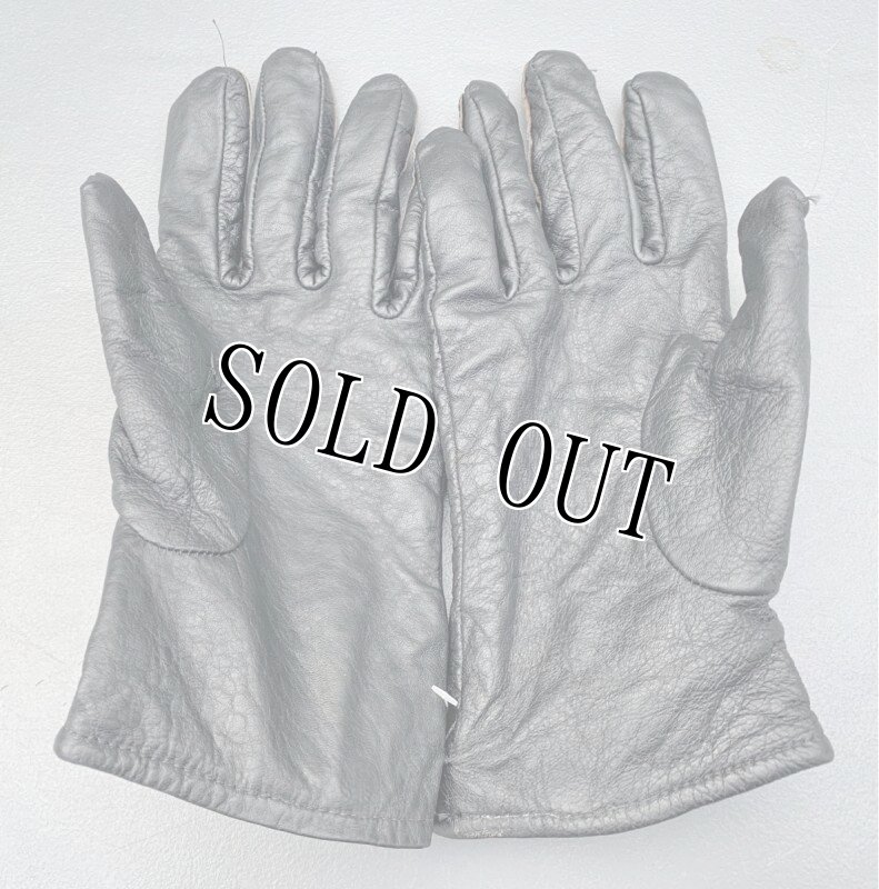 画像1: 米軍実物  GLOVES UNISEX,BLACK LEATHER DRESS　レザー グローブ　8 (1)