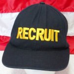 画像2: 米軍実物 US NAVY RECRUIT キャップ　ブラック　 (2)