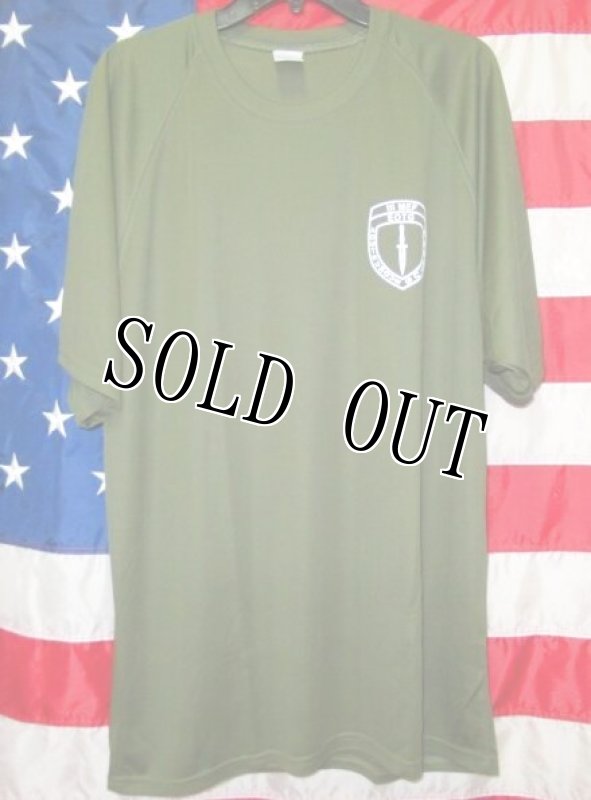 画像2: 米軍実物 AMPHIBIOUS RAIDS BRANCH Tシャツ　DRY OD　XXL (2)