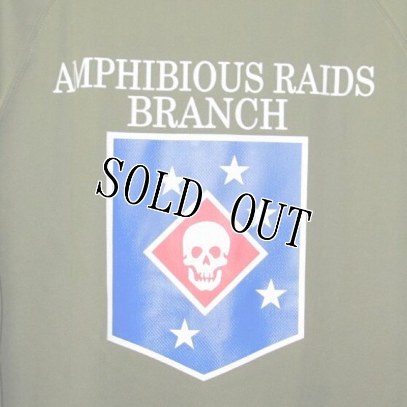 画像4: 米軍実物 AMPHIBIOUS RAIDS BRANCH Tシャツ　DRY OD　XXL (4)