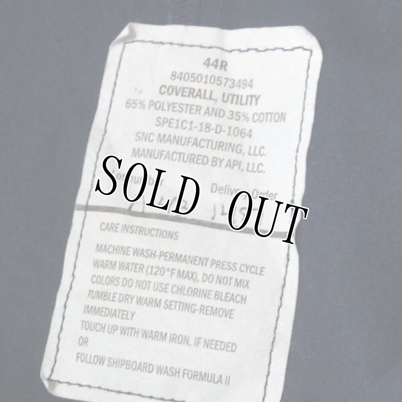 画像7: 米軍実物 カバーオール/つなぎ 44R 紺 (7)