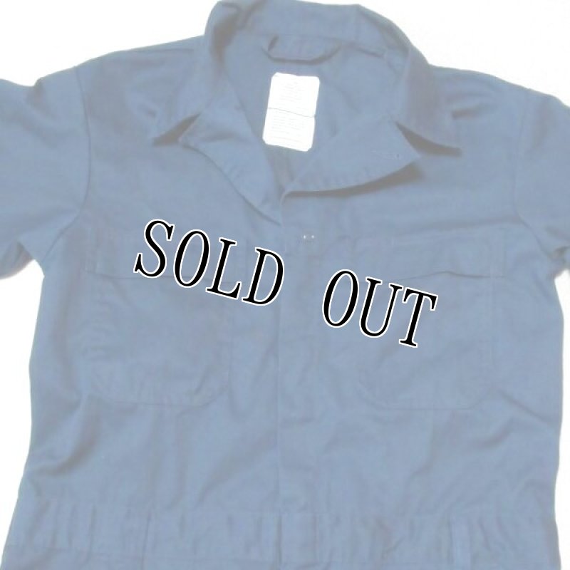 画像2: 米軍実物 カバーオール/つなぎ 44R 紺 (2)