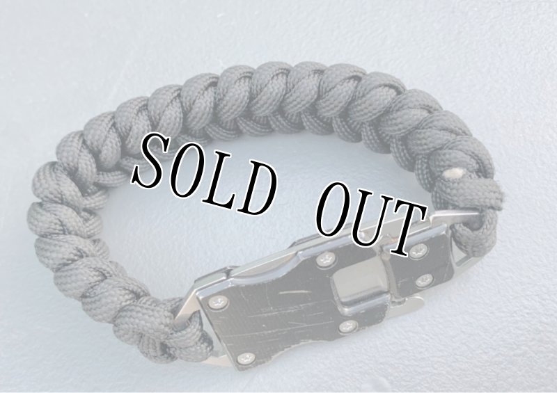 画像3: 米軍放出品 パラコード ブレス ナイフ  ブラック (3)