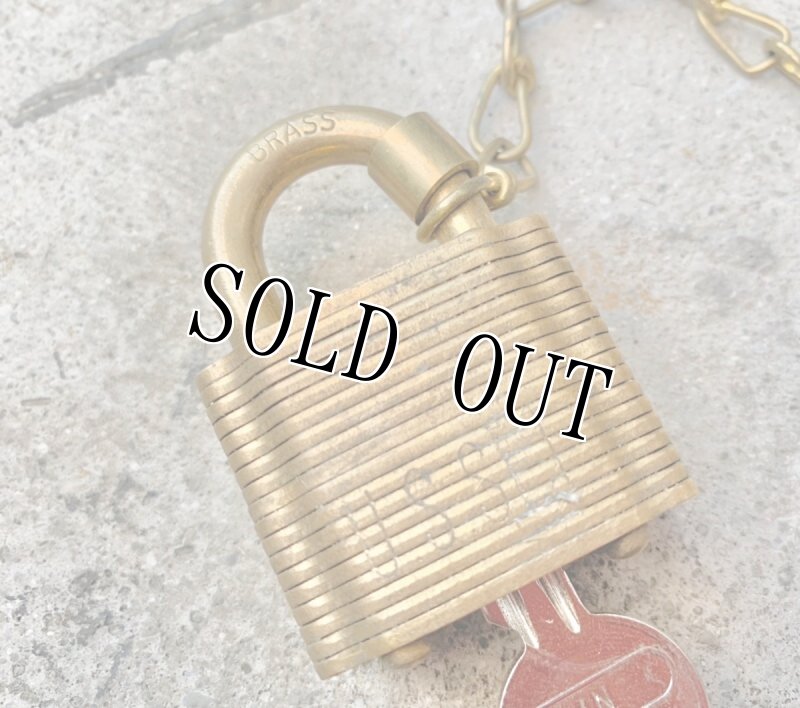 画像2: 米軍実物 American Lock Set U.S. Military Brass Padlock Key 南京錠 (2)