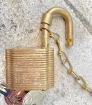 画像3: 米軍実物 American Lock Set U.S. Military Brass Padlock Key 南京錠 (3)