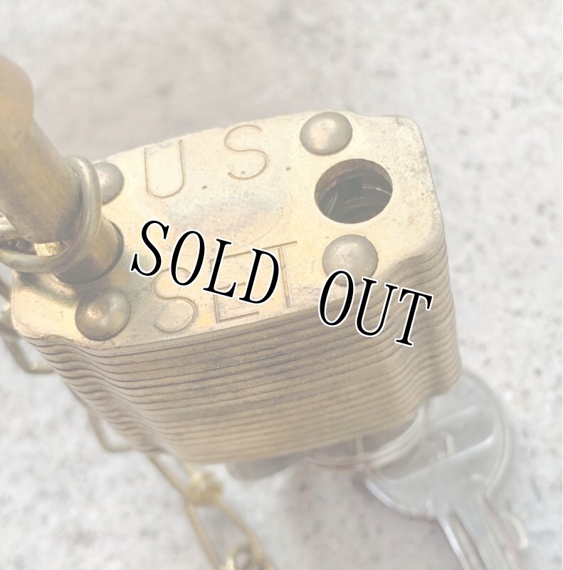 画像4: 米軍実物 American Lock Set U.S. Military Brass Padlock Key 南京錠 (4)