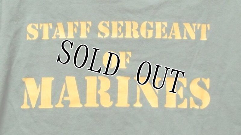 画像1: 米軍放出品　STAFF SERGEANT OF MARINES Tシャツ　LARGE (1)