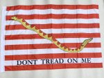 画像1: 米軍放出品 ガズデンフラッグ Don't Tread on Me フラッグ (1)