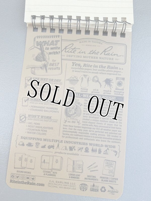 画像5: 米軍放出品 TACTICAL TAILOR  Rite In The Rain コヨーテ  (5)