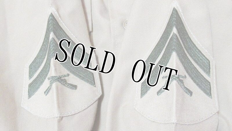 画像2: 米軍実物,USMC　サービスドレス長袖シャツ　15 1/2　34 (2)