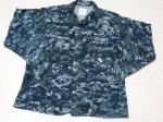 画像1: 米軍実物　US NAVY,　迷彩ジャケット　M-X SHORT (1)