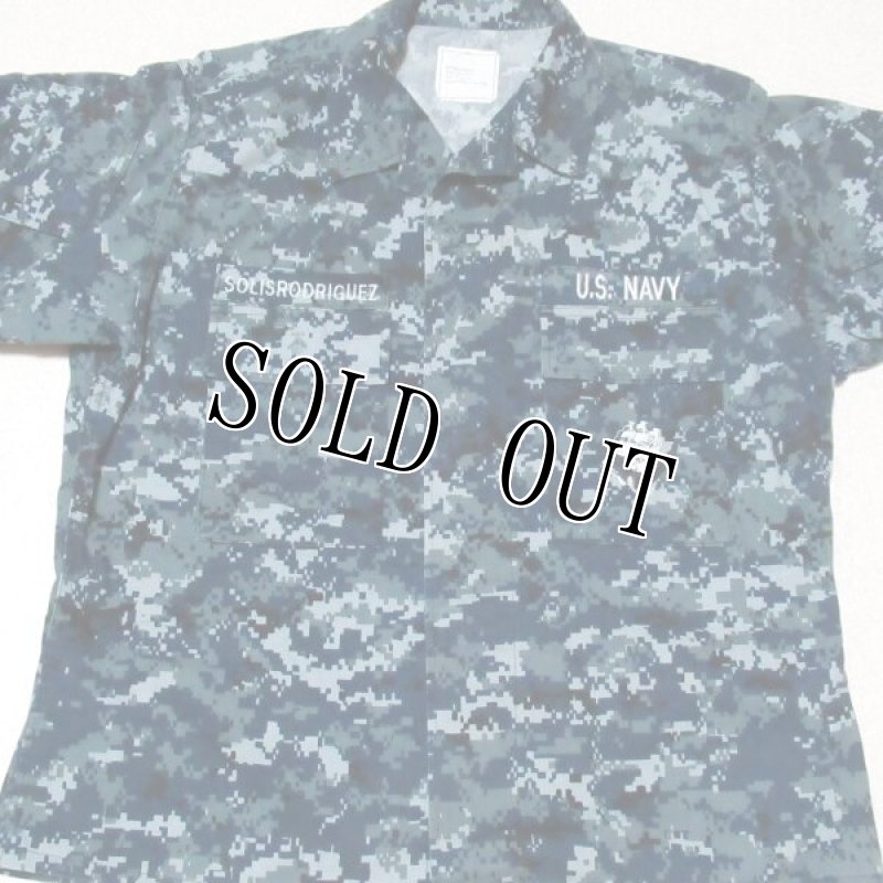 画像2: 米軍実物 US NAVY, 迷彩ジャケット M-X SHORT (2)