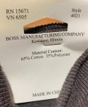 画像3: 米軍放出品 Boss Manufacturing Company 　MENS　L (3)