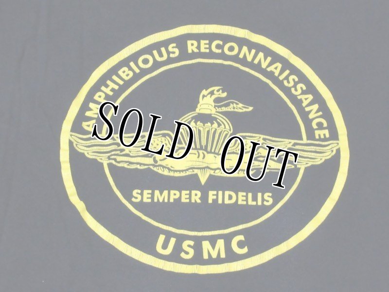 画像1: 米軍実物 AMPHIBIOUS RECONNAISSANCE　USMC　 ロングスリーブTシャツ　LARGE (1)