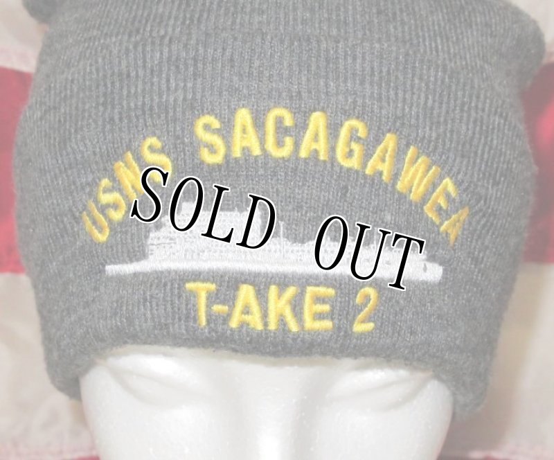 画像2: 米軍放出品　USNS SACAGAWEA T-AKE　2　ワッチキャップ　 (2)