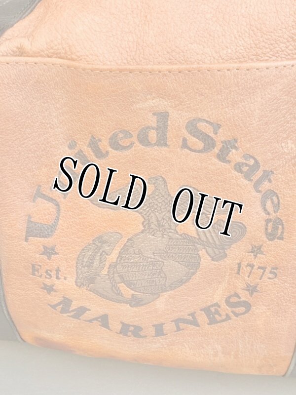 画像7: 米海兵隊放出品 USMC  レザー ボストンバッグ  (7)