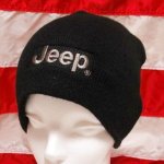 画像1: 米軍放出品　JEEP　ワッチキャップ　ブラック　ニット帽 (1)