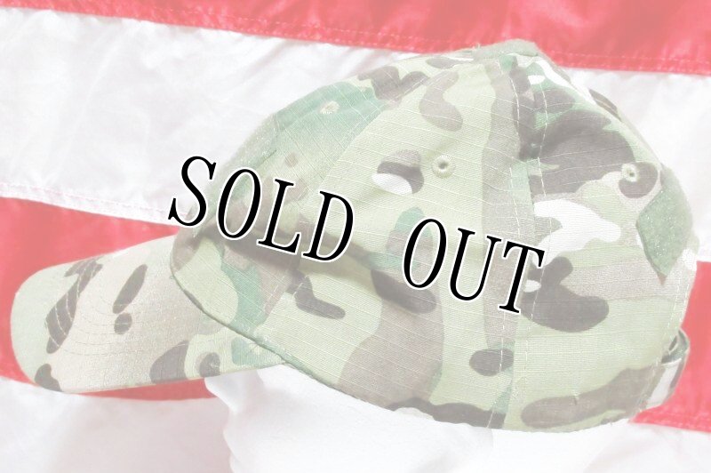 画像2: 米軍放出品 EAGLE CREST ベルクロ付きキャップ マルチカム (2)