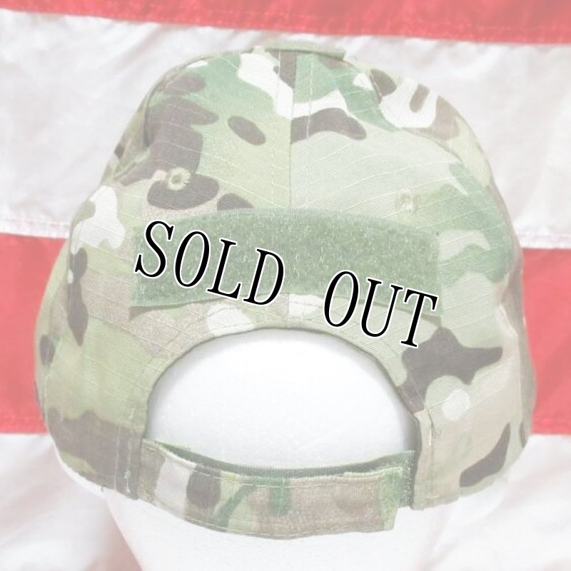 画像3: 米軍放出品 EAGLE CREST ベルクロ付きキャップ マルチカム (3)