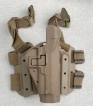 画像2: 米軍実物 BLACKHAWK LEG HOLSTER U.S.M.C 官給品 ホルスター (2)