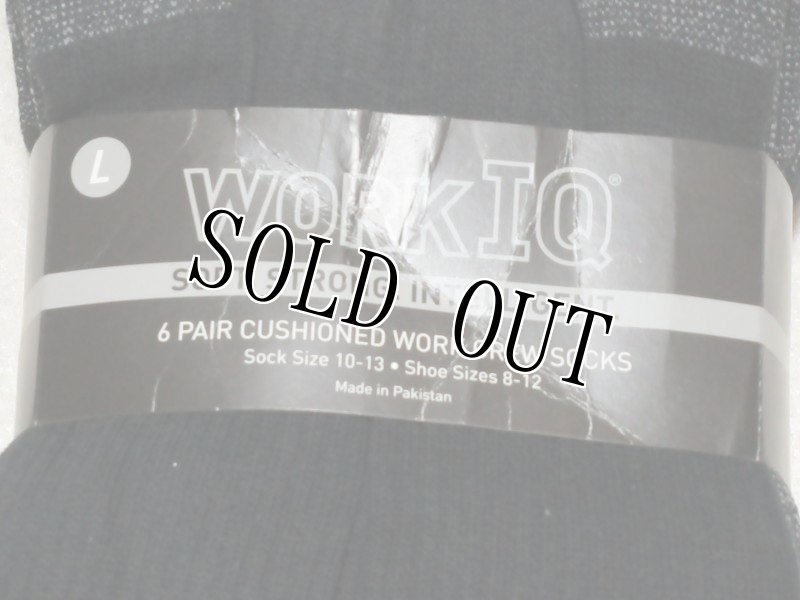 画像2: 米軍放出品 WORK IQ SOFT.STRONG.INTELLIGENT. 6PAIR SOCKS LARGE (2)