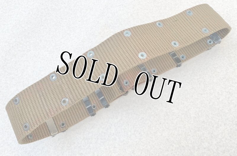 画像2: 米軍実物 LC-2 OD ピストル ベルト 強化ナイロン 金属バックル 1974年製  (2)