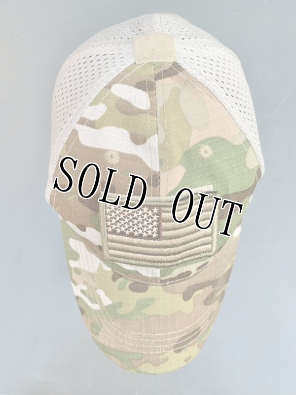 画像5: 米軍放出品 EAGLE CREST ベルクロ付きメッシュキャップ マルチカム (5)