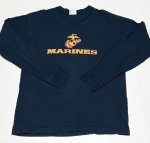 画像1: 米軍放出品　U,S,MARINES　ロングスリーブTシャツ　LARGE (1)