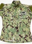 画像2: 米軍実物,US NAVY,　AOR2　NUW　迷彩ジャケット　TYPEIII　XS-SHORT (2)