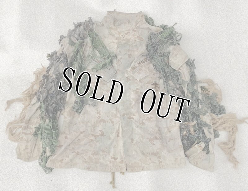 画像2: 米海兵隊実物放出品 狙撃手 ソルジャーメイド  スナイパー  ギリージャケット (2)