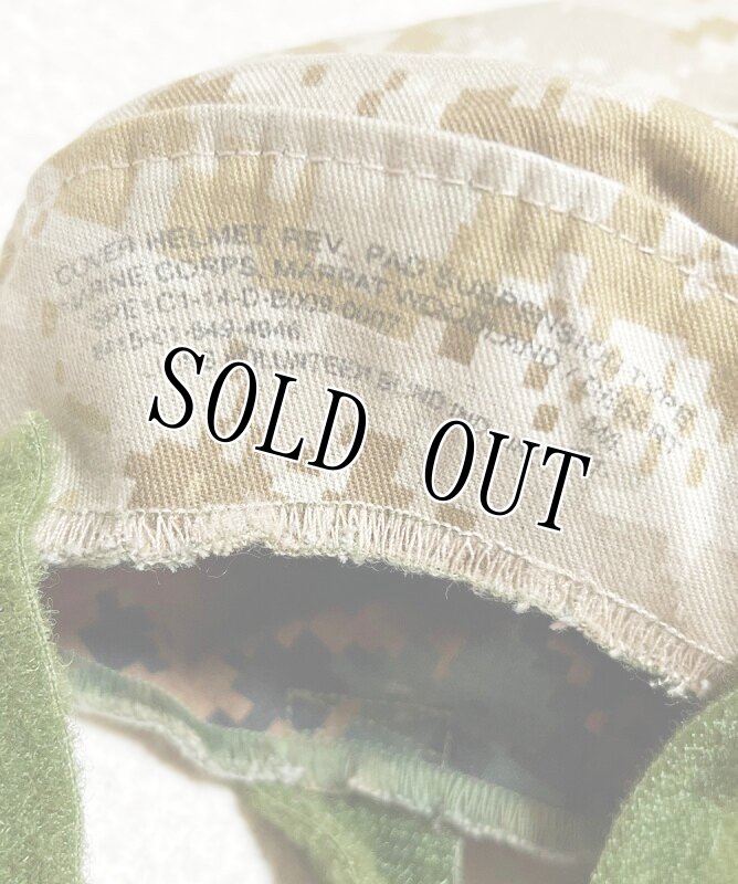 画像2: 希少‼︎米軍海兵隊実物 USMC  LWH ライトウェイトヘルメット　 ウッドランドマーパット・デザート　リバーシブルヘルメットカバー (2)