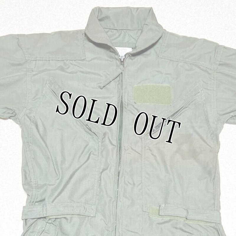 画像2: 米軍実物 COVERALLS,FLYER'S SUMMER,FIRE-RESISTANT フライトスーツ 38LONG (2)