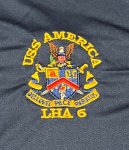 画像2: 米軍放出品　USS AMERICA　LHA　6　刺繍ポロシャツ　LARGE　NIKE (2)