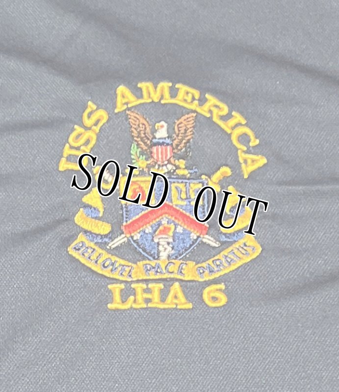 画像2: 米軍放出品　USS AMERICA　LHA　6　刺繍ポロシャツ　LARGE　NIKE (2)