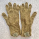 画像1: 米軍実物 GLOVE INSERT CW LIGHTWEIGHT　軍手　コヨーテ　M (1)