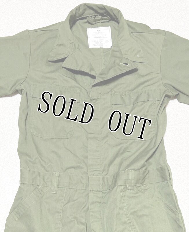 画像2: 米軍実物 カバーオール/つなぎ　42R　OD (2)