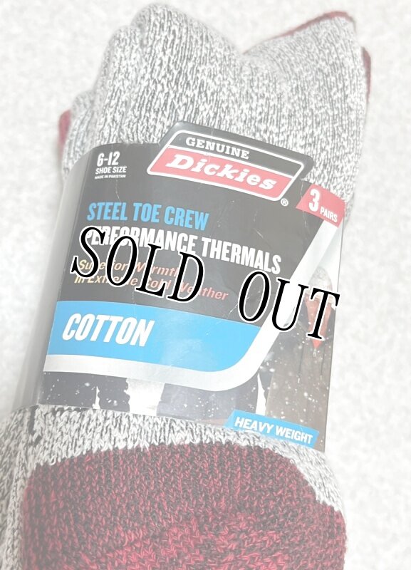 画像2: 米軍放出品 Dickies STEEL TOE CREW PERFOMANCE THERMALS ソックス3Pセット (2)