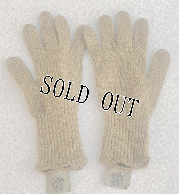 画像2: 米軍実物 GLOVE INSERT CW LIGHTWEIGHT 軍手 コヨーテ M (2)