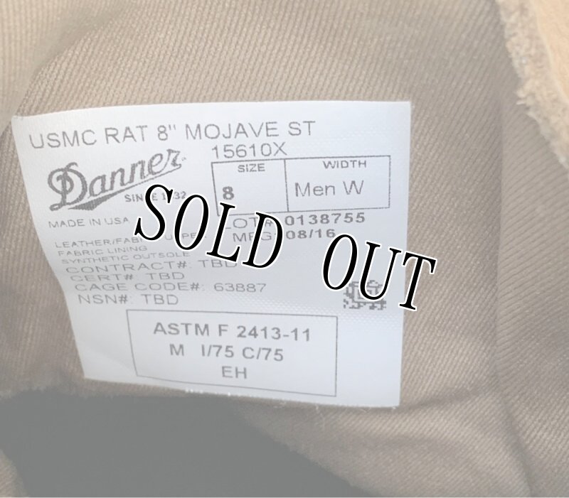 画像11: 海兵隊実物 DANNER USMC RAT 8" MOJAVE HOT 15610X 8W (11)