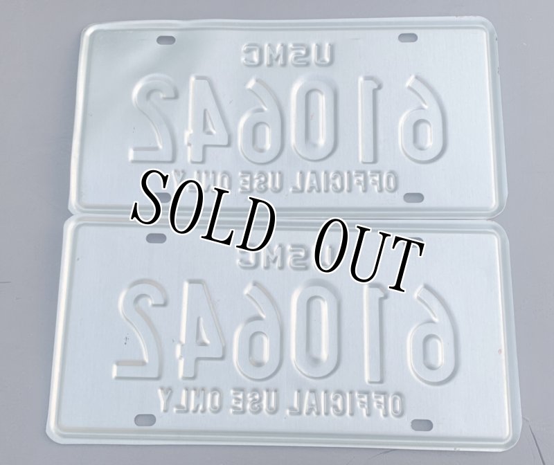 画像4: 海兵隊実物 ハマー/ハンビー ナンバープレート 2枚セット ぺア (4)