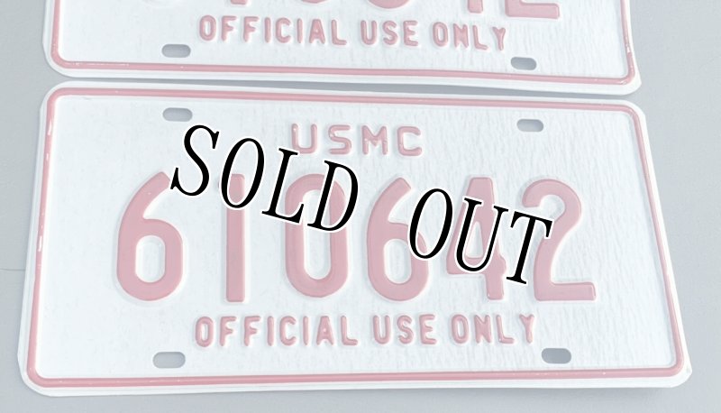 画像2: 海兵隊実物 ハマー/ハンビー ナンバープレート 2枚セット ぺア (2)