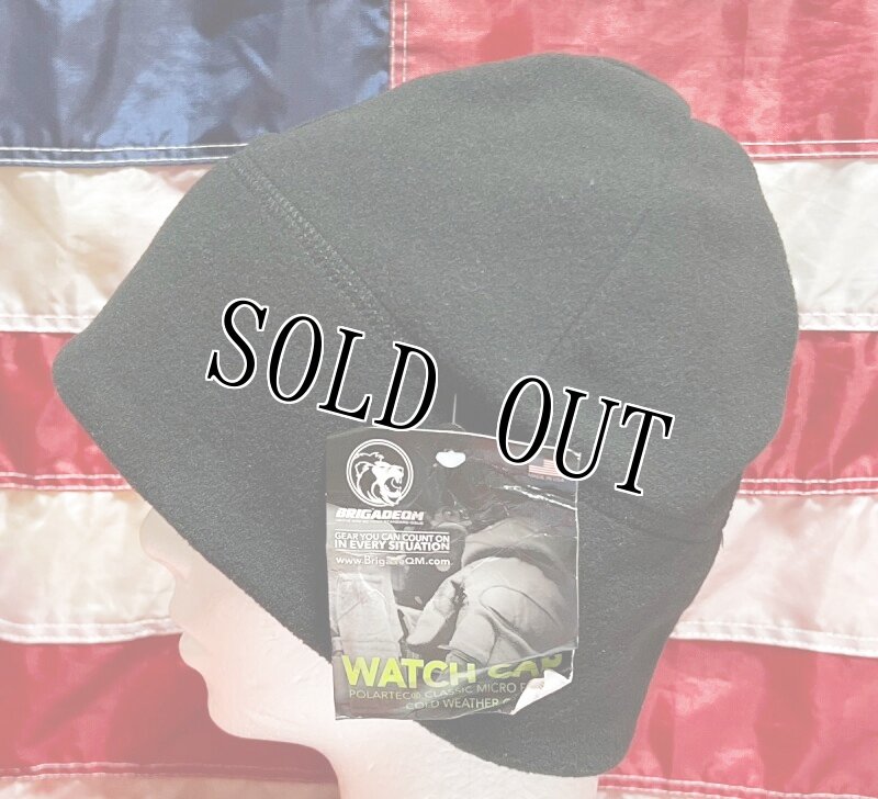 画像2: 米軍放出品　フリースキャップ　BLACK (2)