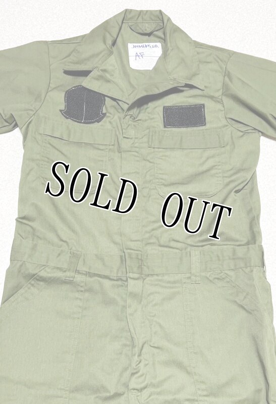 画像2: 米軍実物 カバーオール/つなぎ 42LONG OD (2)