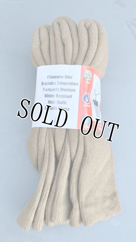 画像2: 海兵隊実物 ブーツ ソックス コヨーテ SMALL 3P (2)