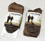 画像1: 米軍放出品　FOX RIVER　ブーツソックス　二足セット　9‐11,５　コヨーテ (1)