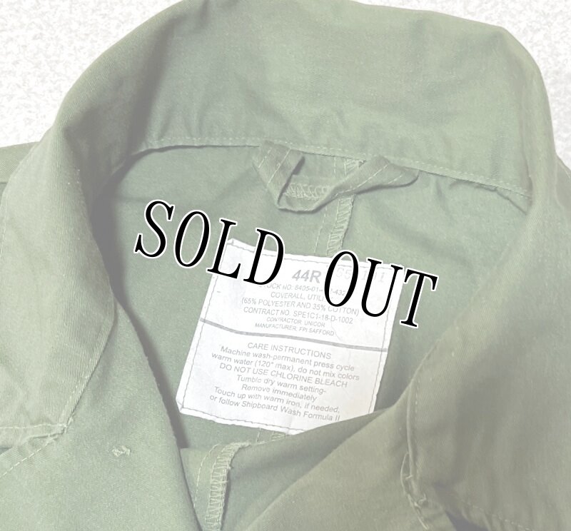 画像3: 米軍実物 カバーオール/つなぎ 44R OD (3)