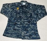 画像1: 米軍実物　US NAVY,SECURITY FORCES　迷彩ジャケット　M-X LONG (1)